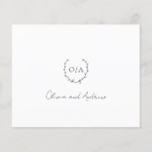 Monogram grote budget bruiloft Hartelijk dank (Voorkant)