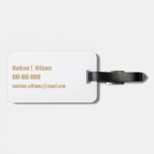 Monogram | Gulden anananas Bagagelabel (Achterkant horizontaal)