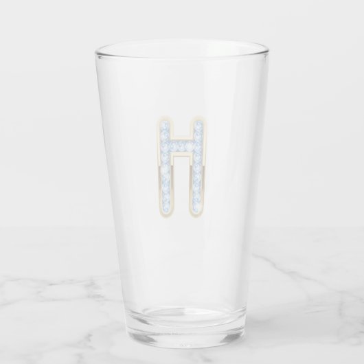 Monogram H - 16 oz glas (Achterkant)