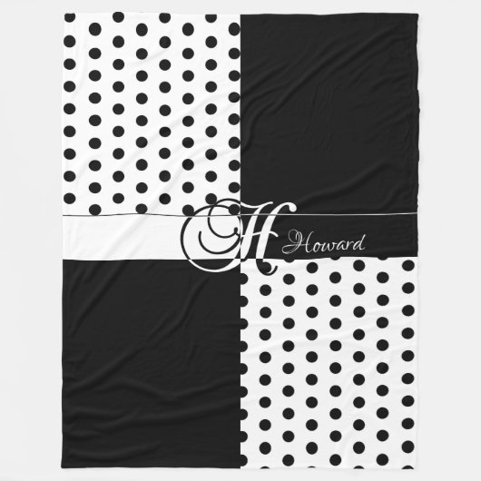 Monogram H Fleece Deken (Voorkant)