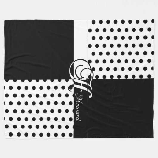 Monogram H Fleece Deken (Voorkant (Horizontaal))