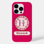  Monogram H Floral Case-Mate iPhone Case (Achterkant)