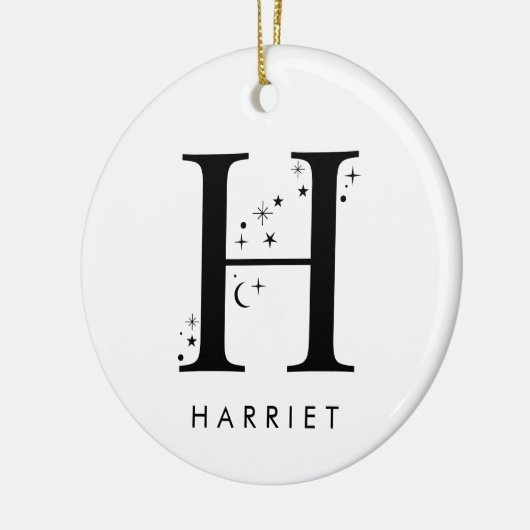 Monogram H Hemelse Naam Keramisch Ornament (Links)