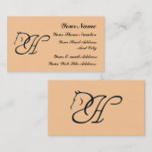 Monogram H Horse Equestrian Classic Visitekaartje (Voorkant / Achterkant)