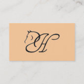 Monogram H Horse Equestrian Classic Visitekaartje (Achterkant)