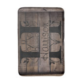 Monogram H Initiaal Bath, Kitchen Mat Cabin Rustic (Voorkant Verticaal)