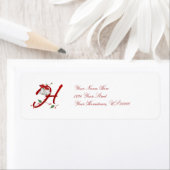Monogram H Kerstmis Etiket (Insitu)