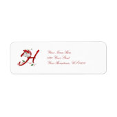 Monogram H Kerstmis Etiket (Voorkant)
