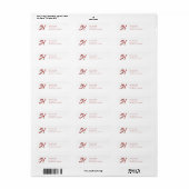 Monogram H Kerstmis Etiket (Full Sheet)
