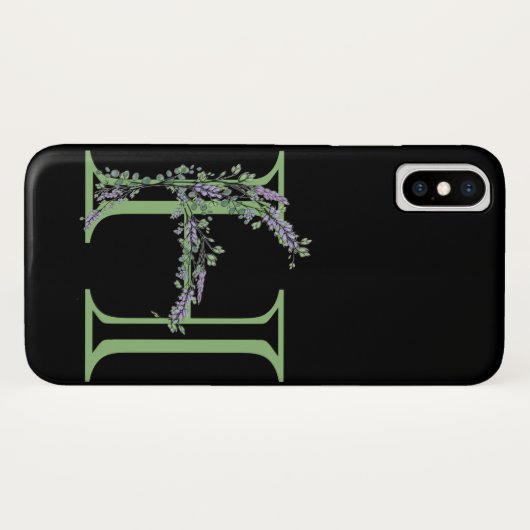 Monogram H Lavender Eucalyptus Case-Mate iPhone Case (Achterkant (horizontaal))