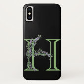 Monogram H Lavender Eucalyptus Case-Mate iPhone Case (Achterkant)