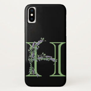 Monogram H Lavender Eucalyptus iPhone X Hoesje