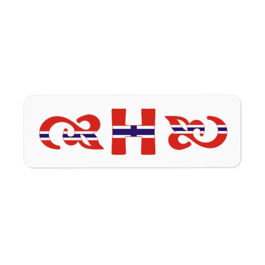 Monogram H Noors Label (Voorkant)