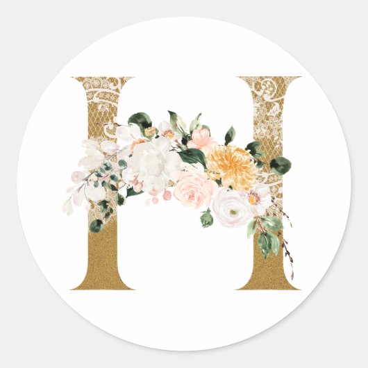 MONOGRAM H RONDE STICKER (Voorkant)