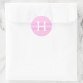 Monogram H-Sticker Ronde Sticker (Tas)