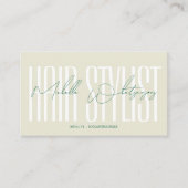 Monogram Hair stylist modern script Visitekaartje (Voorkant)