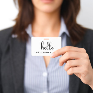 Monogram Hallo Naam Badge