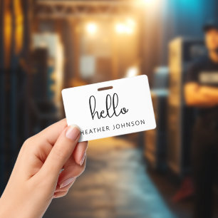 Monogram Hallo Naam Badge