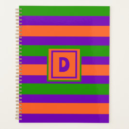 Monogram Halloween Paarse Sinaasappel & Groen Planner