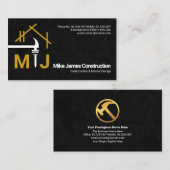 Monogram Hammer Nail A-Lijst Pillar Contractant Visitekaartje (Voorkant / Achterkant)