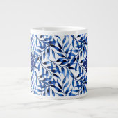 Monogram | Hand-gebilderd inktpatroon Waterverf Extra Grote Beker (Voorkant)