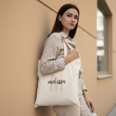 Monogram handgeschreven penseel Eenvoudig Tote Bag