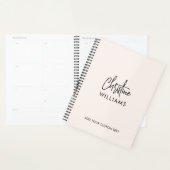 Monogram Handgeschreven Script Handtekening Blush  Planner (Display)