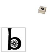 Monogram Handgetekende Letter B Rubberstempel (Gestempeld)
