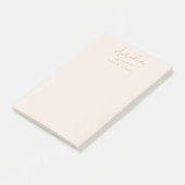 Monogram Handtekening Eenvoudige Vrouwelijke Blush Post-it® Notes (Schuin)