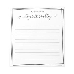 Monogram Handtekenscript op het bureau van Notitieblok