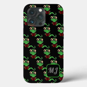 Monogram Happy Bookworm Zwart iPhone 13 Pro Hoesje