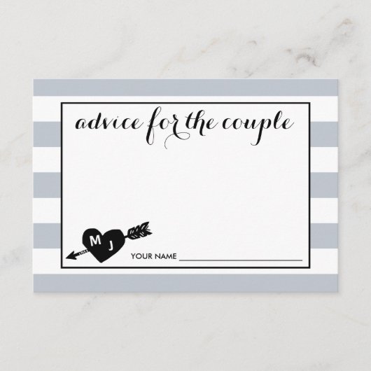 Monogram hart en Pijl | Advies voor de koppel (Voorkant)