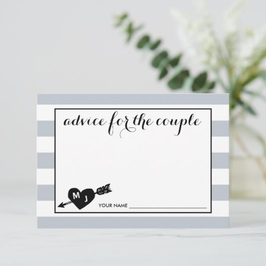 Monogram hart en Pijl | Advies voor de koppel (Staand voorkant)