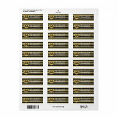 Monogram hart en strips etiket (Full Sheet)