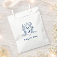 Monogram hart kroon wapen donkerblauw witte trouw