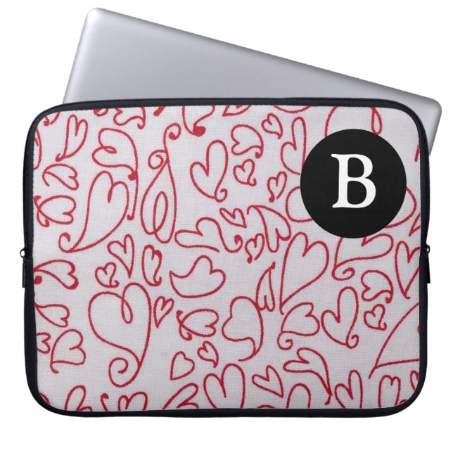 Monogram Hart Laptop Sleeve (Voorkant)