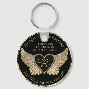 Monogram hart sleutelhanger
