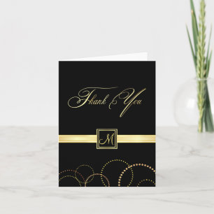 Monogram - Hartelijk dank - Zwarte en Gold kaarten