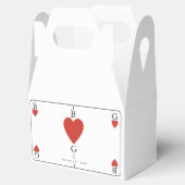 Monogram harten spelen Kaart bruiloft Bedankdoosjes (Geopend)