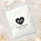 Monogram Heart Modern Wedding Bedankzakje (Geknipt)