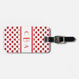 Monogram Hearts Bagagelabel