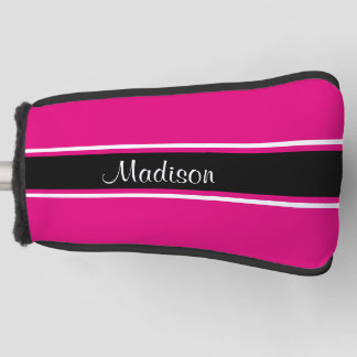 Monogram heet zwart Stripe Manuscript Golfheadcover
