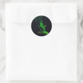 Monogram, heks Head Nebula afbeelding diepte Ronde Sticker (Tas)