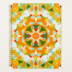 Monogram Helder Sinaasappel Groene Ster Terug naar Planner