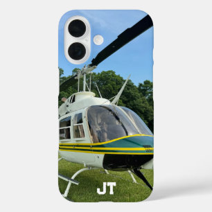 Monogram Helikopter Foto, Cool & Stijlvolle Luchtv iPhone 16 Hoesje