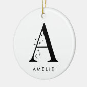 Monogram hemelnaam keramisch ornament (Links)
