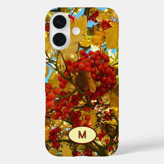 Monogram Herfst RedBerry sinaasappel Kroonfoto - Case-Mate iPhone Case (Achterkant)