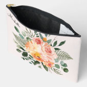 Monogram Herfst Waterverf Rustieke Roze Perzik Blo Etui (Open)