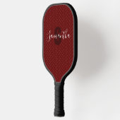 Monogram herringbone Burgundy Pickleball Paddle (Links)