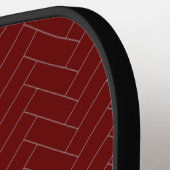 Monogram herringbone Burgundy Pickleball Paddle (Links Detail)